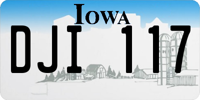 IA license plate DJI117