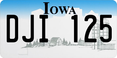 IA license plate DJI125