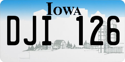 IA license plate DJI126