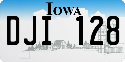 IA license plate DJI128