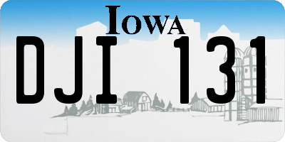 IA license plate DJI131