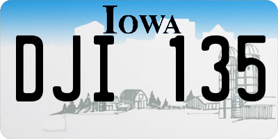 IA license plate DJI135