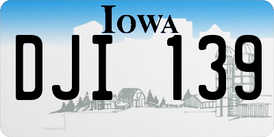 IA license plate DJI139