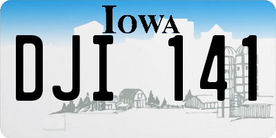 IA license plate DJI141
