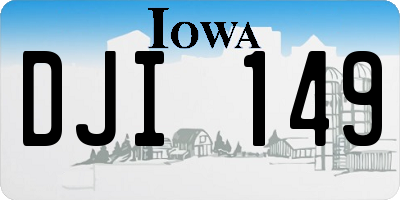 IA license plate DJI149