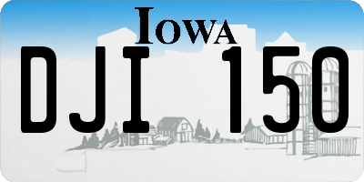 IA license plate DJI150