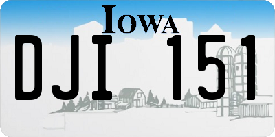 IA license plate DJI151