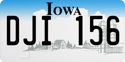 IA license plate DJI156