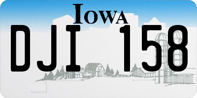 IA license plate DJI158