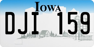 IA license plate DJI159