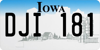 IA license plate DJI181