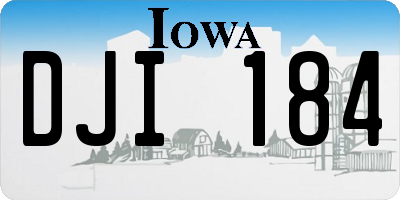 IA license plate DJI184
