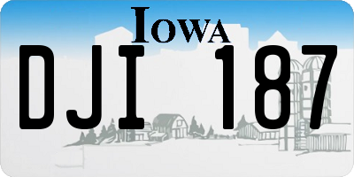 IA license plate DJI187