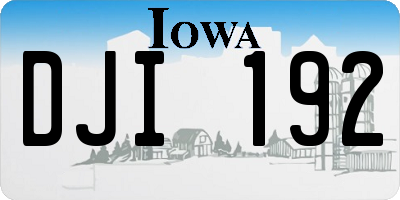 IA license plate DJI192