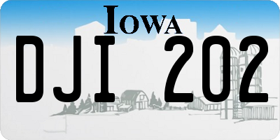 IA license plate DJI202