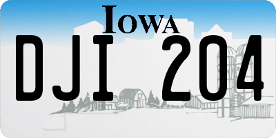 IA license plate DJI204