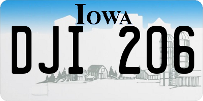 IA license plate DJI206