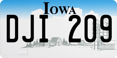 IA license plate DJI209