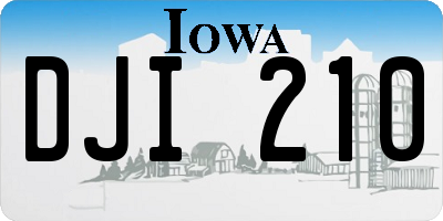 IA license plate DJI210