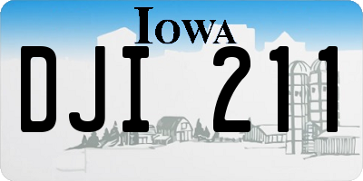 IA license plate DJI211
