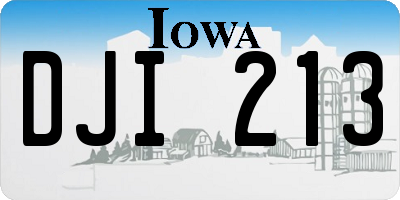 IA license plate DJI213