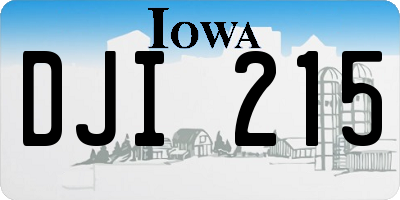 IA license plate DJI215
