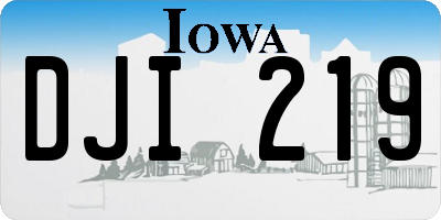 IA license plate DJI219