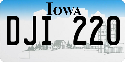 IA license plate DJI220