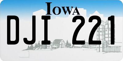 IA license plate DJI221