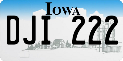 IA license plate DJI222
