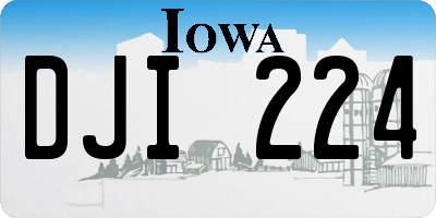 IA license plate DJI224
