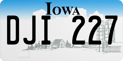 IA license plate DJI227