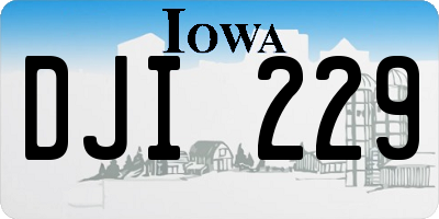 IA license plate DJI229