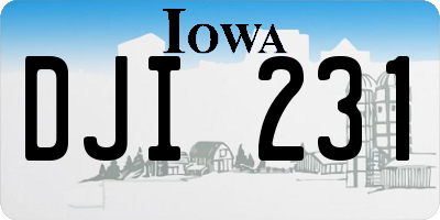 IA license plate DJI231