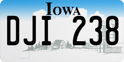 IA license plate DJI238
