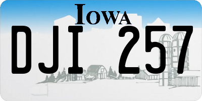 IA license plate DJI257