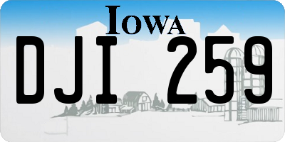 IA license plate DJI259