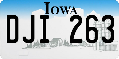 IA license plate DJI263