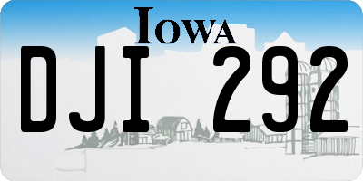 IA license plate DJI292