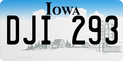 IA license plate DJI293