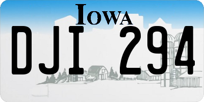 IA license plate DJI294