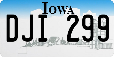 IA license plate DJI299