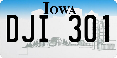 IA license plate DJI301