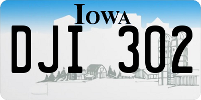 IA license plate DJI302