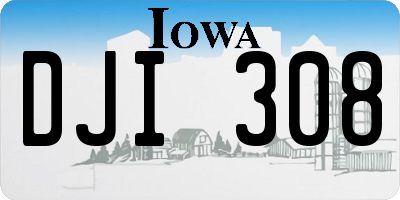 IA license plate DJI308
