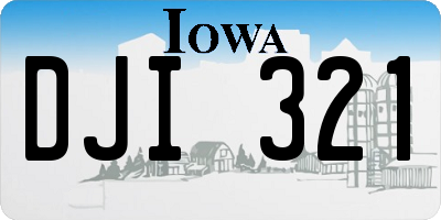 IA license plate DJI321