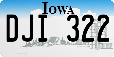 IA license plate DJI322