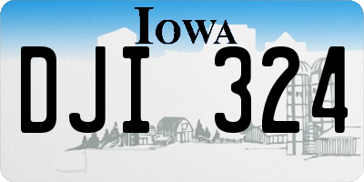 IA license plate DJI324