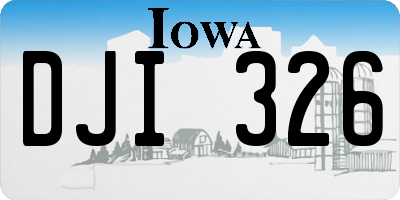 IA license plate DJI326