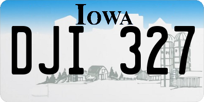 IA license plate DJI327
